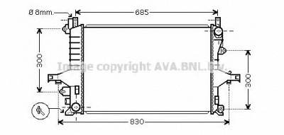 AVA QUALITY COOLING voa2114 -  Радиатор, охлаждение двигателя